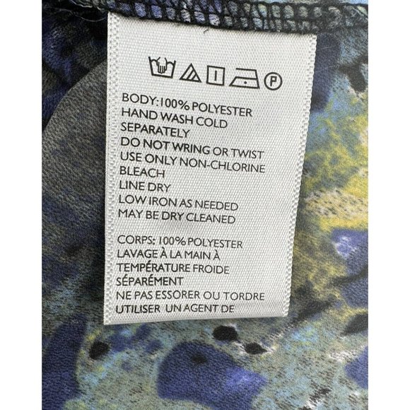 Silence & Noise Urban Outfitters Womens Med Watercolor Floral Asymmetrical Dress - Picture 9 of 10